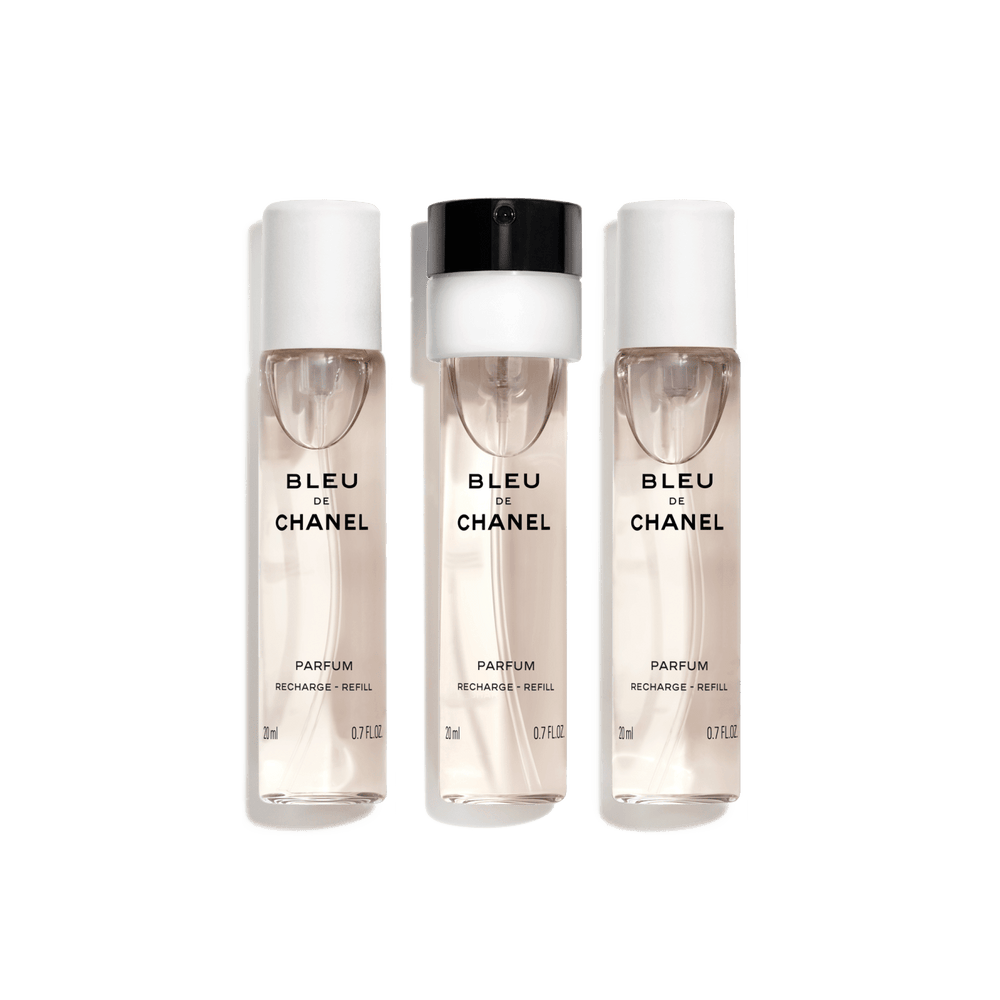BLEU DE CHANEL Parfum Twist and Spray – Refill - 3x0.7 FL. OZ. Refill