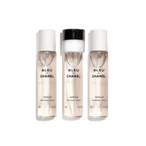 BLEU DE CHANEL Parfum Twist and Spray – Refill - 3x0.7 FL. OZ. Refill