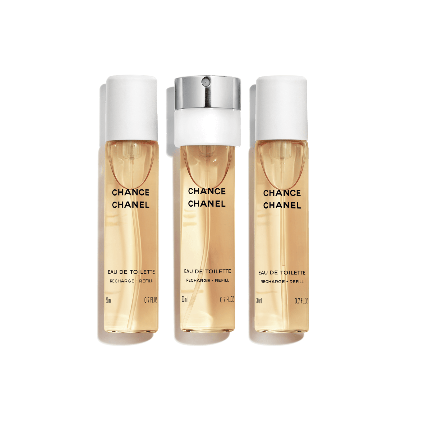 CHANCE Eau de Toilette Twist and Spray – Refill - 3x0.7 FL. OZ. Refill