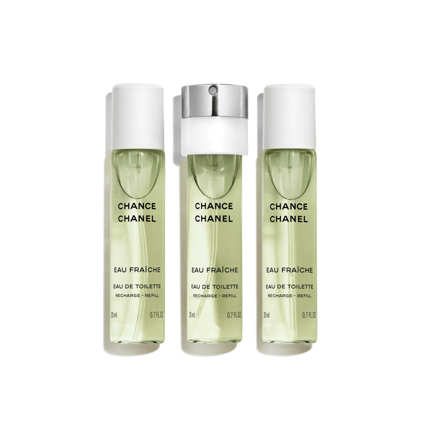 CHANCE EAU FRAÎCHE Eau de Toilette Twist and Spray – Refill - 3x0.7 FL. OZ. Refill