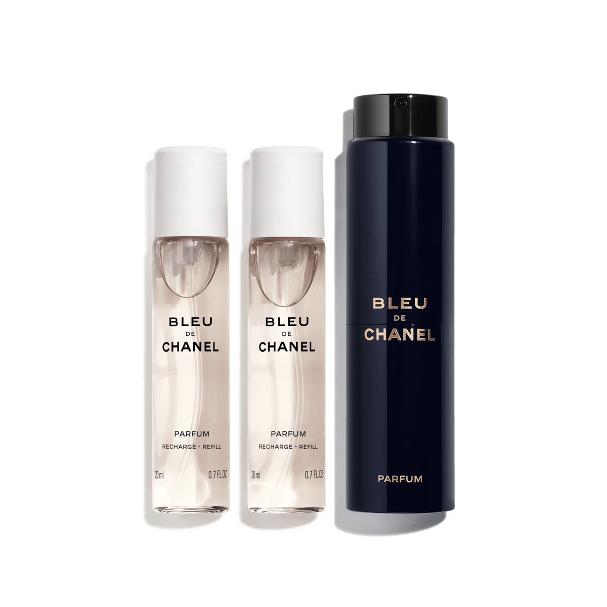 BLEU DE CHANEL Parfum Twist and Spray - 3x0.7 FL. OZ.