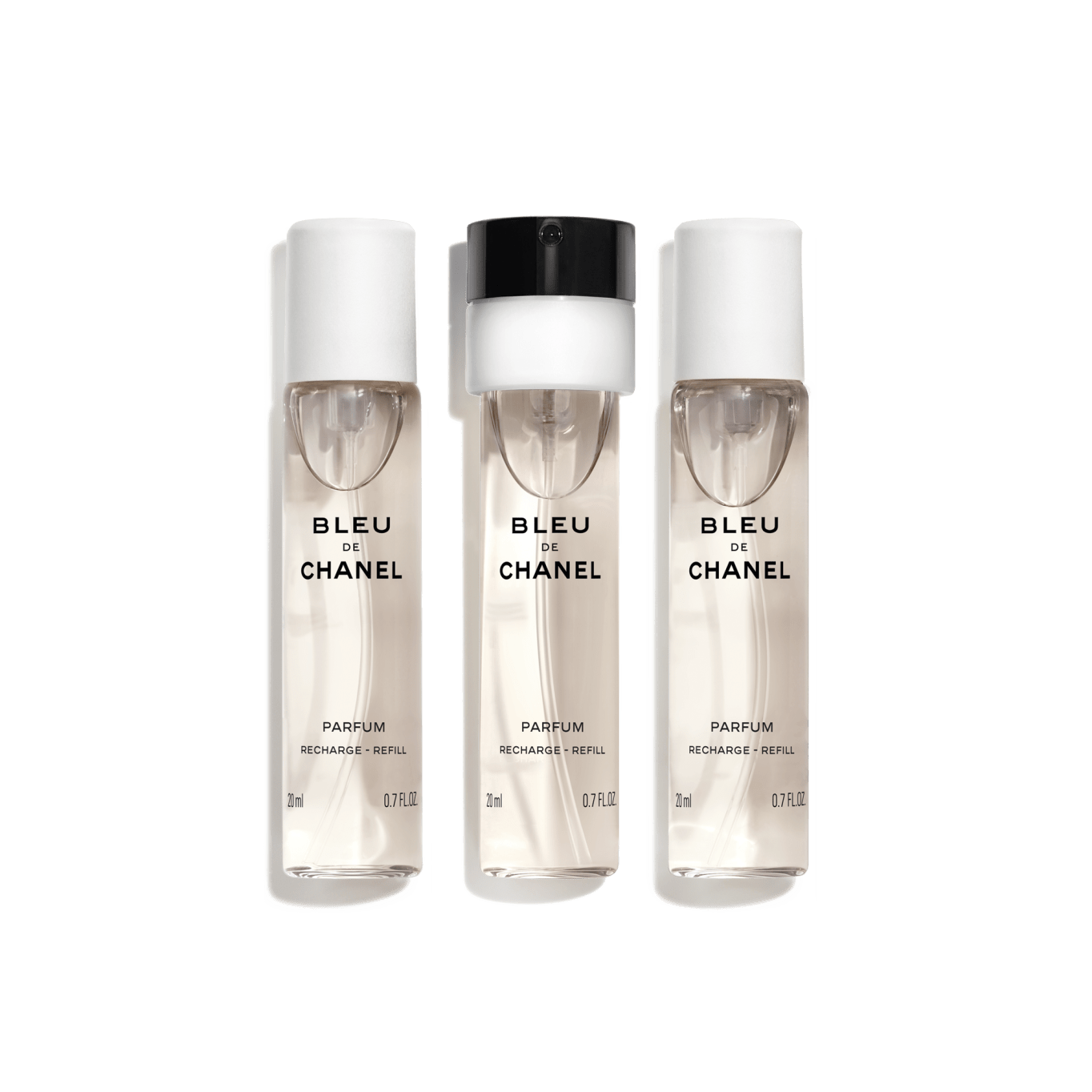 BLEU DE CHANEL Parfum Twist and Spray – Refill - 3x0.7 FL. OZ. Refill