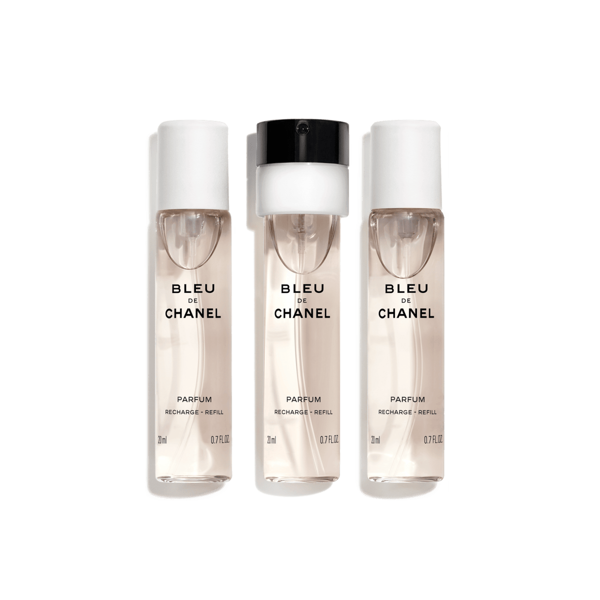 BLEU DE CHANEL Parfum Twist and Spray – Refill - 3x0.7 FL. OZ. Refill