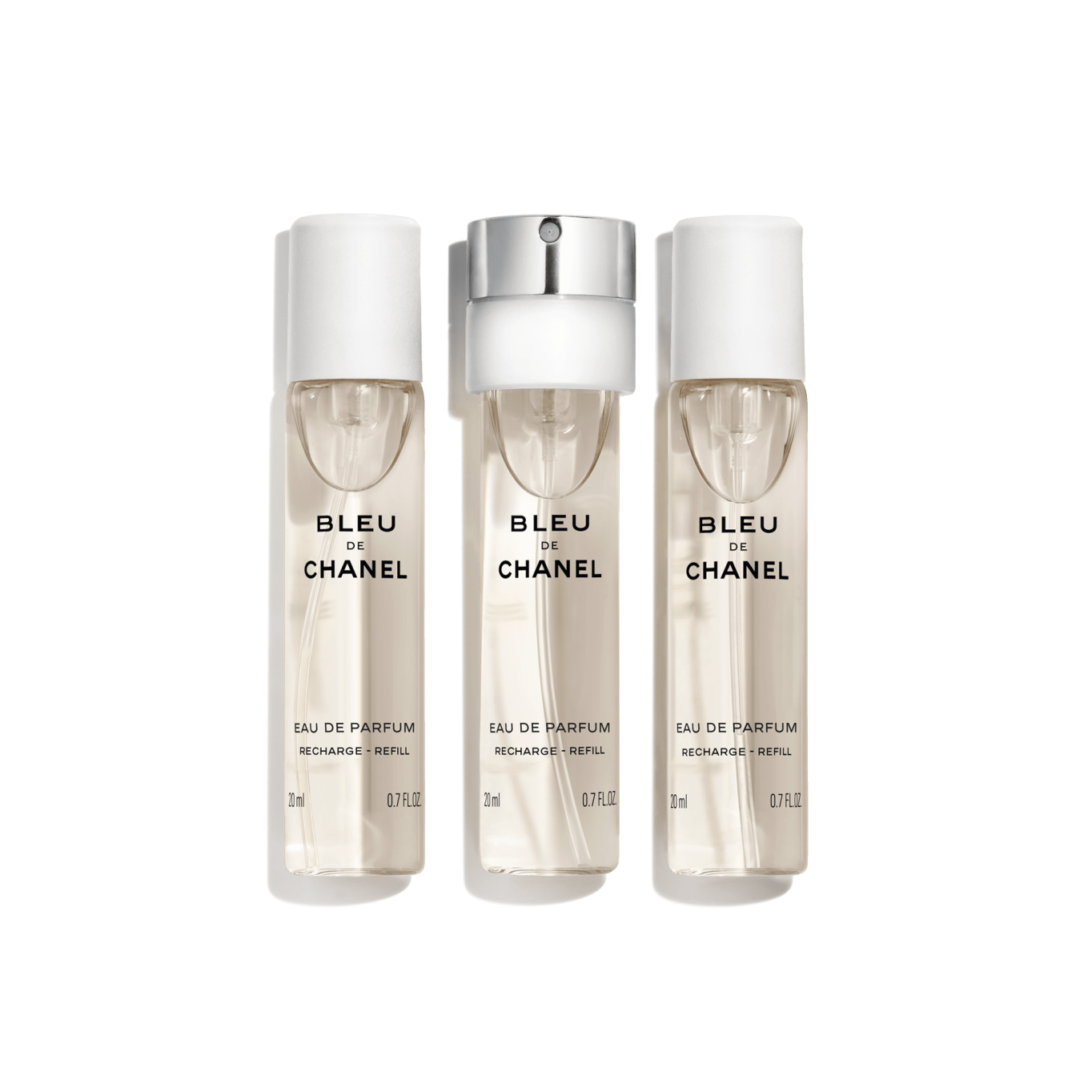 BLEU DE CHANEL Eau de Parfum Twist and Spray – Refill - 3x0.7 FL. OZ. Refill