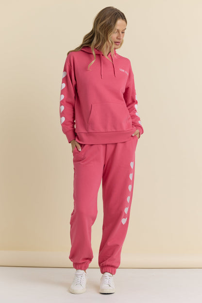 Vintage Havana Heart Embroidered French Terry Joggers