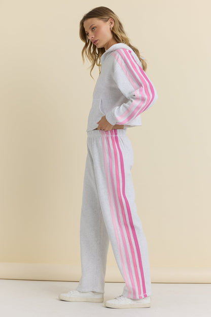 Vintage Havana Crop Zip with Twill Tape Stripe