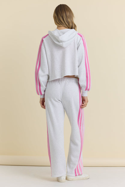 Vintage Havana Crop Zip with Twill Tape Stripe