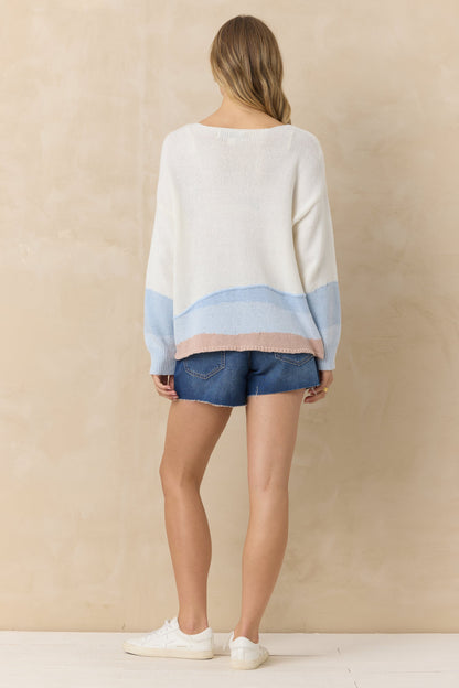 Vintage Havana Ocean Sunrise Knit Sweater