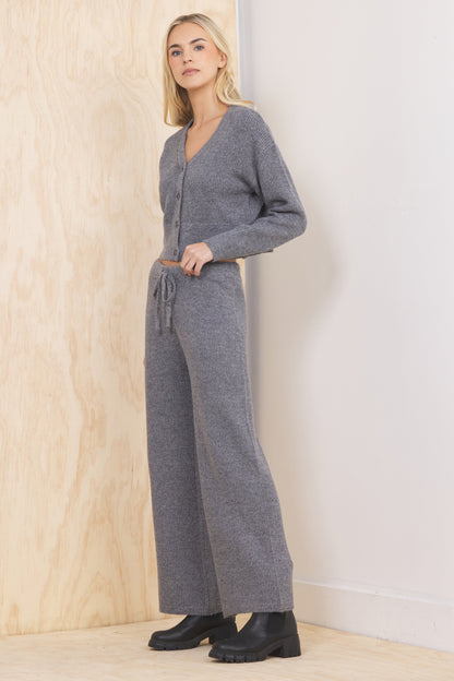 Heather Grey Vintage Havana Sweater Terry Cardigan