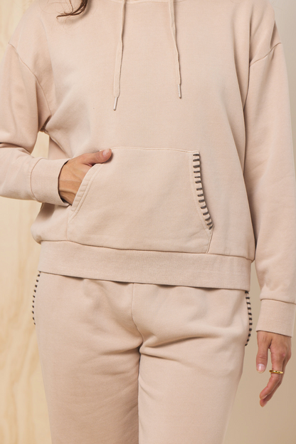 Winter Sand Vintage Havana Garment Dye Hoodie