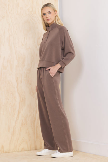 Java Vintage Havana Luxe Cloud Henley Pullover