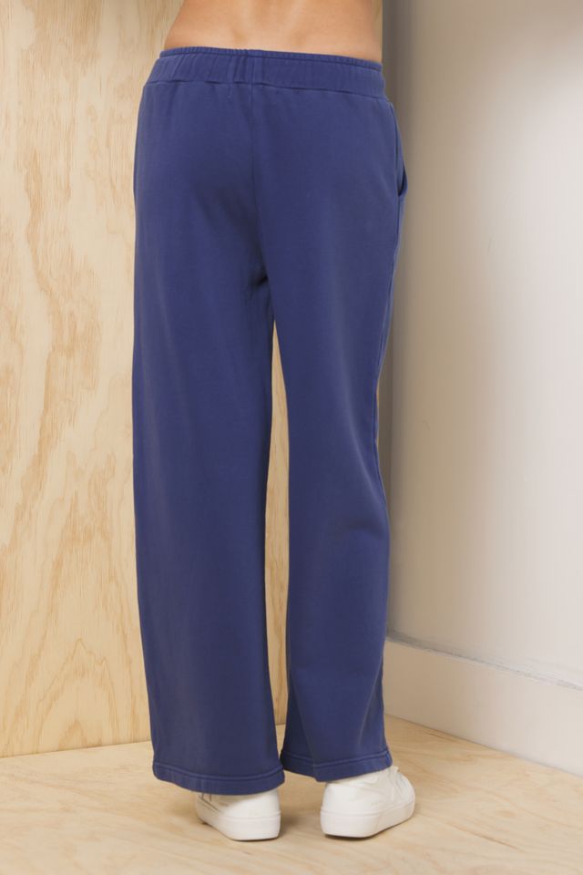 Deep Denim Vintage Havana Garment Dye Wide Leg Pant