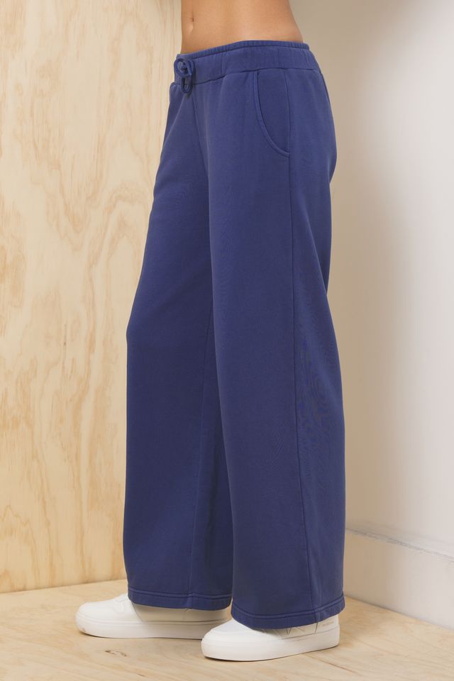 Deep Denim Vintage Havana Garment Dye Wide Leg Pant