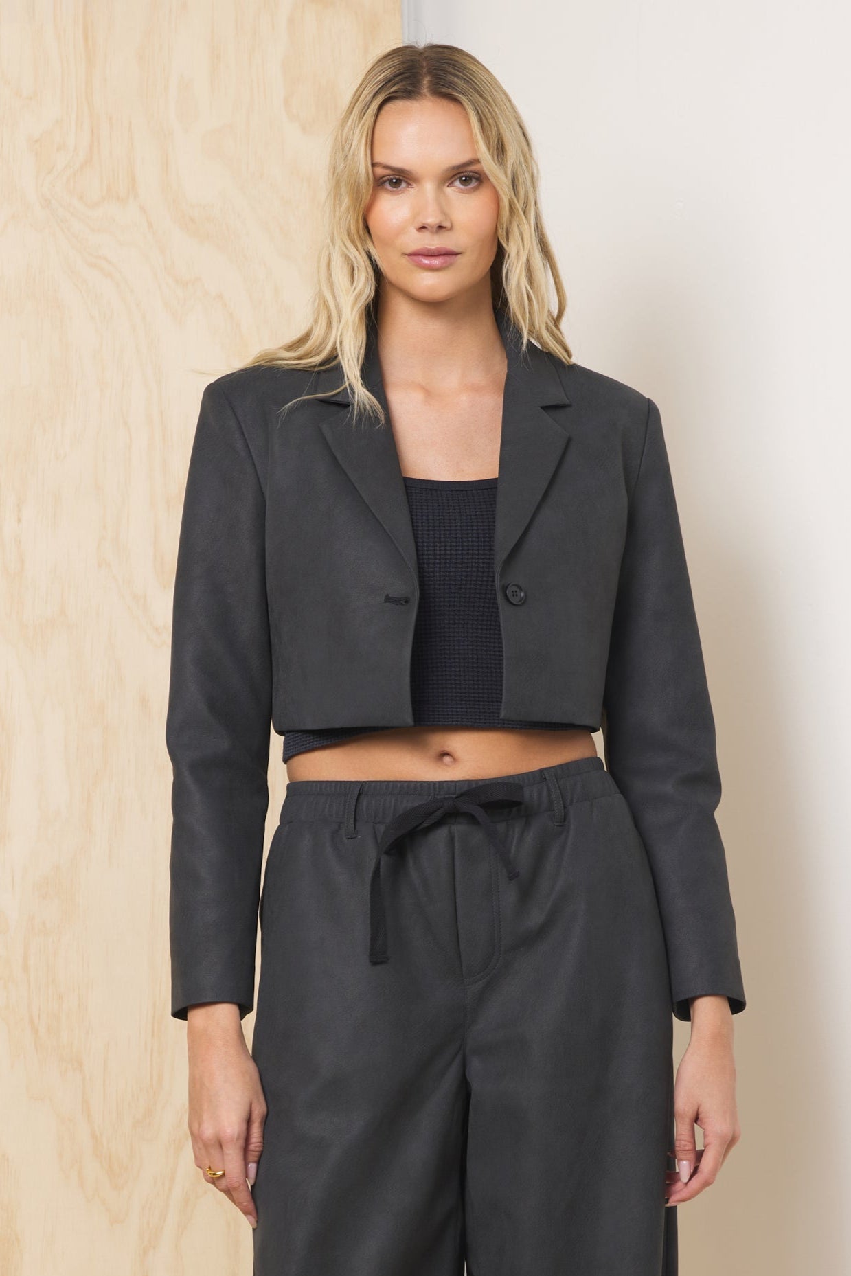 Vintage Havana Faux Leather 2-Piece Set