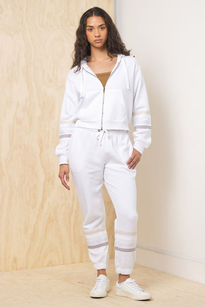 Vintage Havana Striped Burnout Fleece 2-Piece Set
