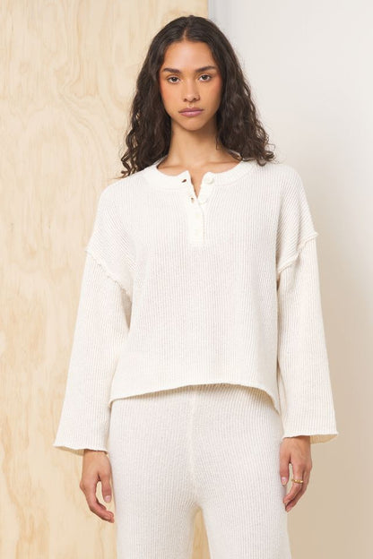 Vintage Havana Ivory Sweater Terry 2-Piece Set