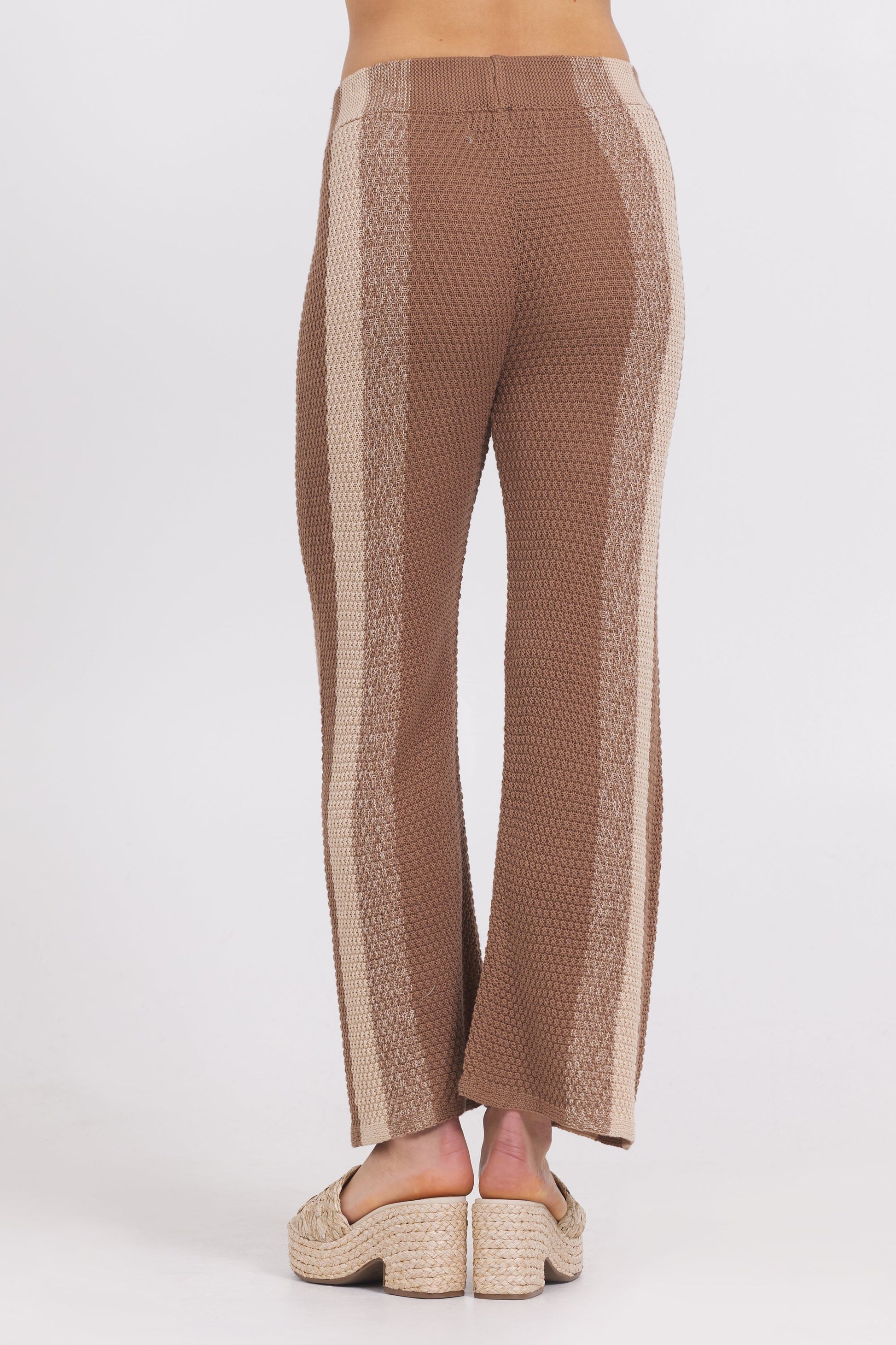 Mocha Latte Stripe Vintage Havana Striped Sweater Pants