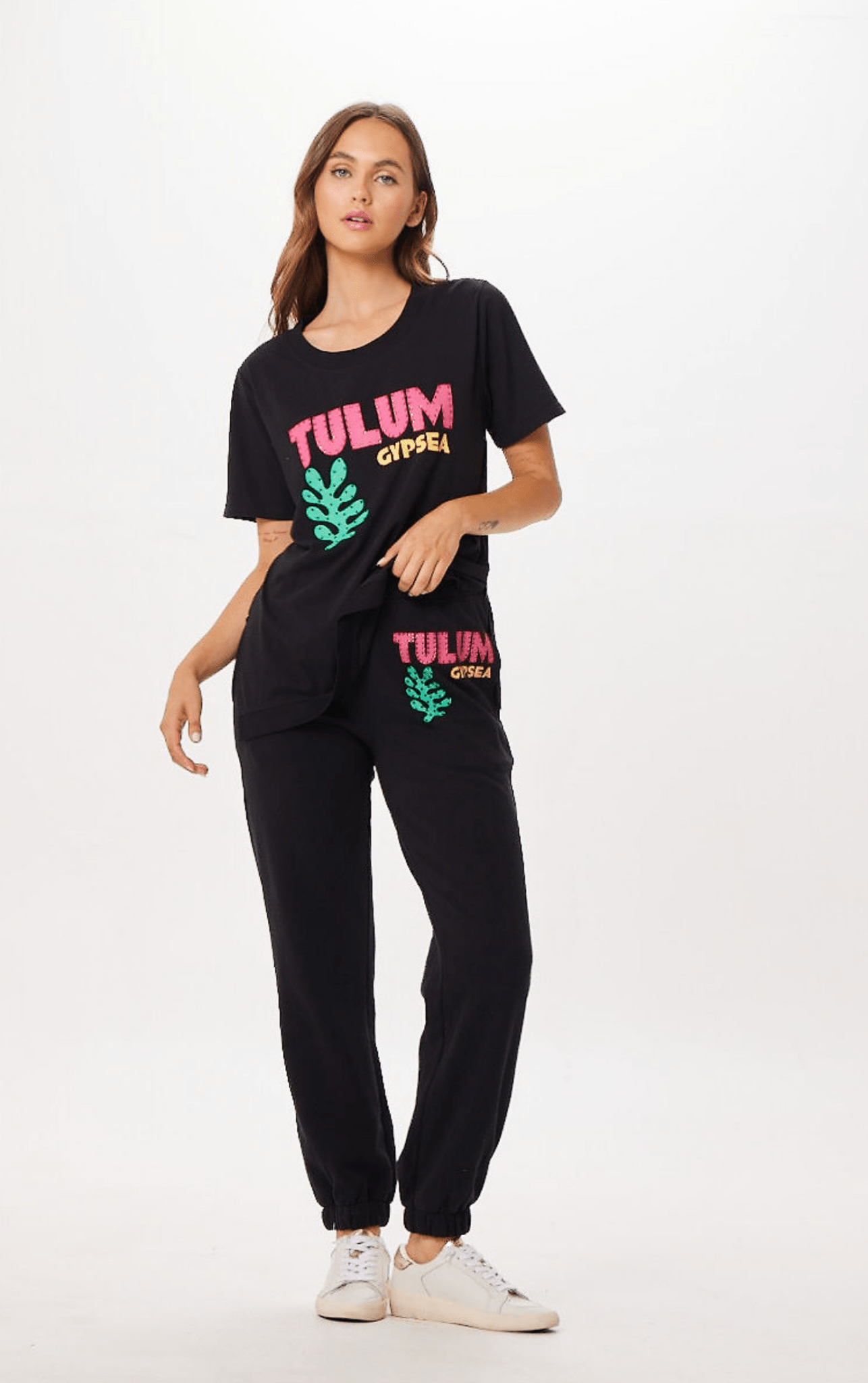 Black Vintage Havana Black Tulum Jet Setter Surf Wash Jogger