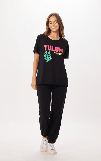 Black Vintage Havana Black Tulum Jet Setter Surf Wash Jogger