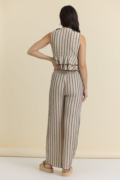 Vintage Havana Novelty Knit Front Tie Top