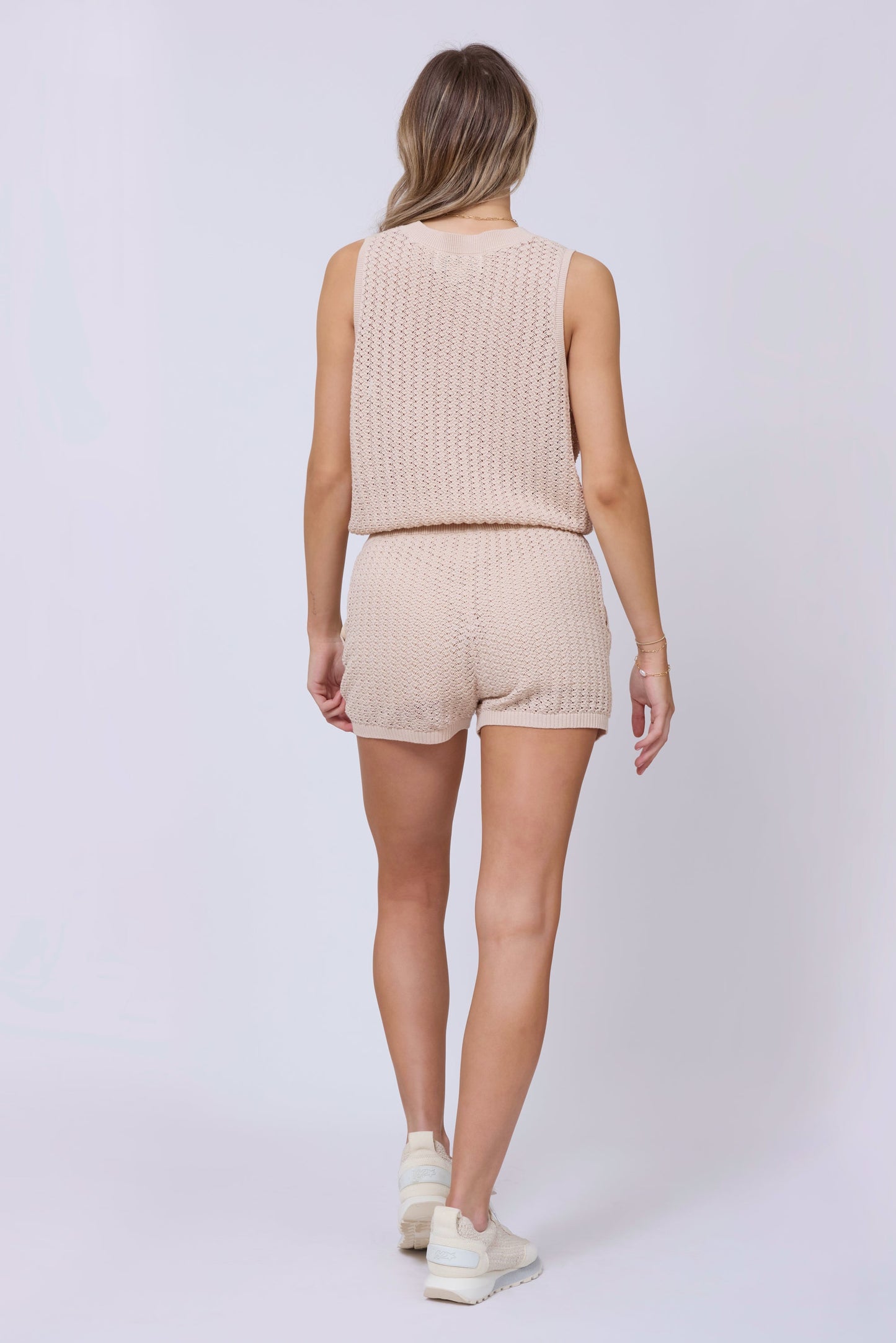 Bali Beige Vintage Havana Bali Beige Open Crochet Shorts
