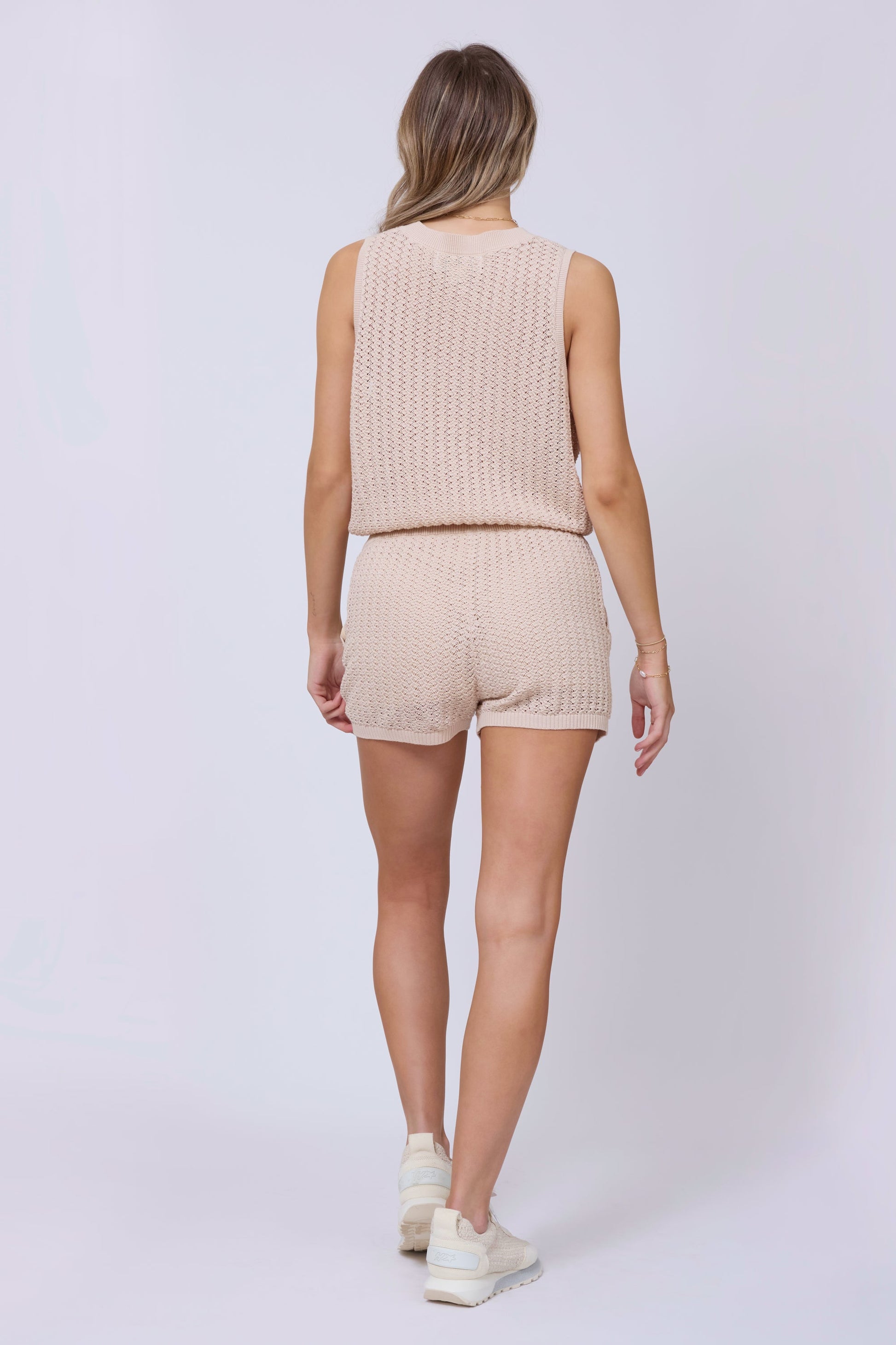 Bali Beige Vintage Havana Bali Beige Open Crochet Shorts