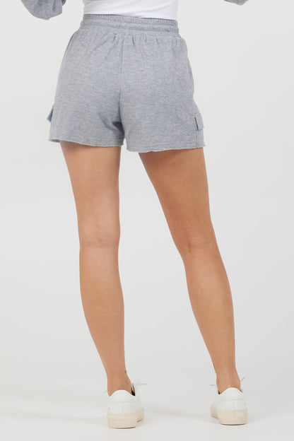 Heather Grey Vintage Havana Heather Grey Bounded Textured Jersey Shorts