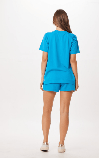 Bright Blue Vintage Havana Bright Blue St. Tropez Jet Setter Surf Wash Shorts