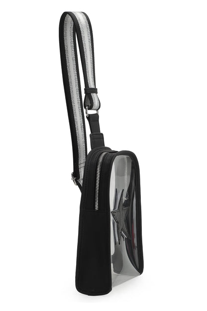Clear Black Vintage Havana Alexa Bag - Clear Black