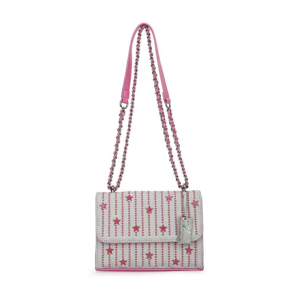 WHITE PINK Vintage Havana OLIVIA BAG-WHITE PINK