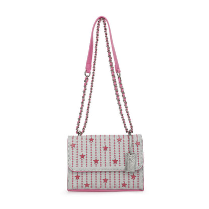 WHITE PINK Vintage Havana OLIVIA BAG-WHITE PINK