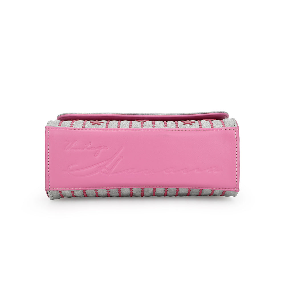 WHITE PINK Vintage Havana OLIVIA BAG-WHITE PINK