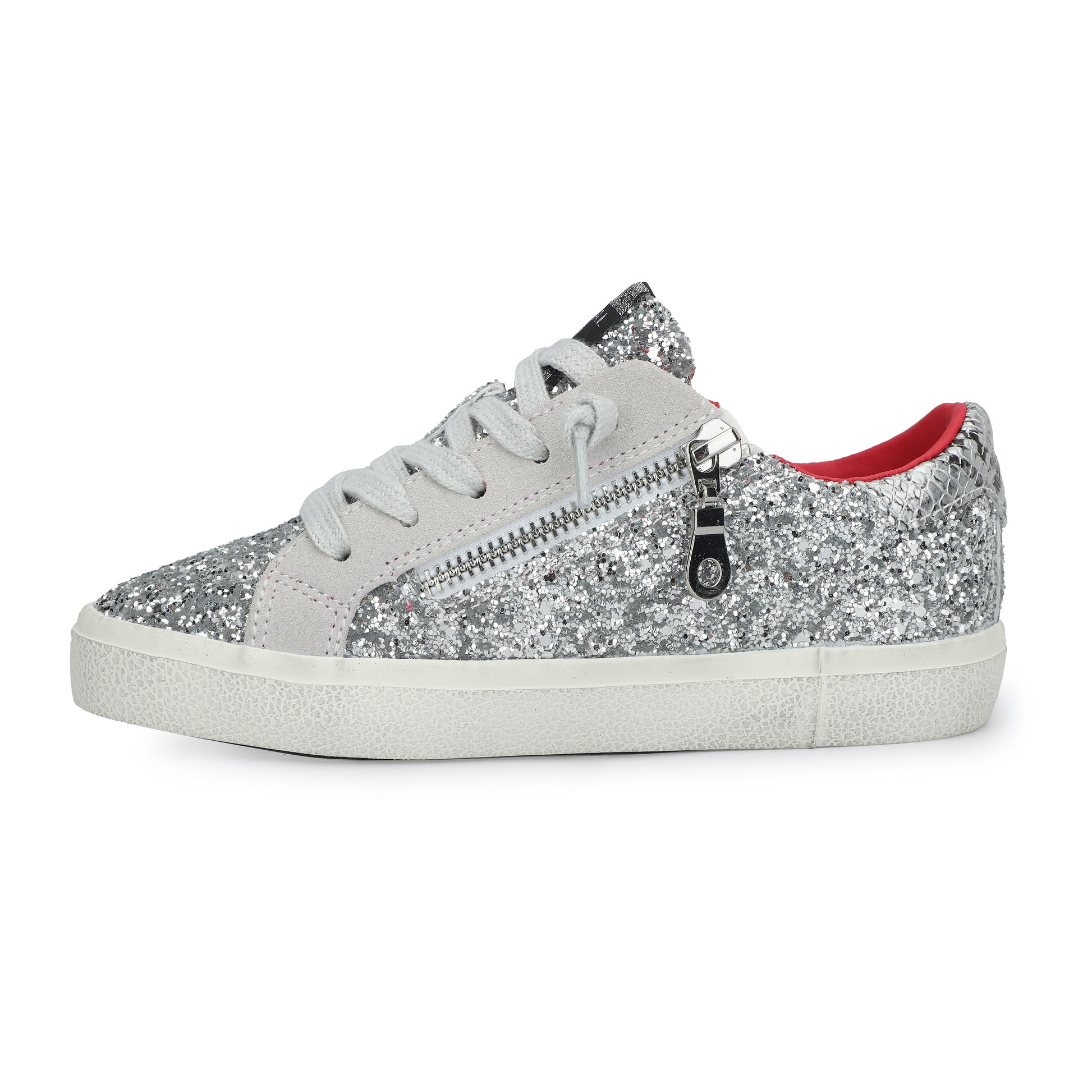 SILVER RED Vintage Havana KIDS CHARLOTTE - SILVER RED