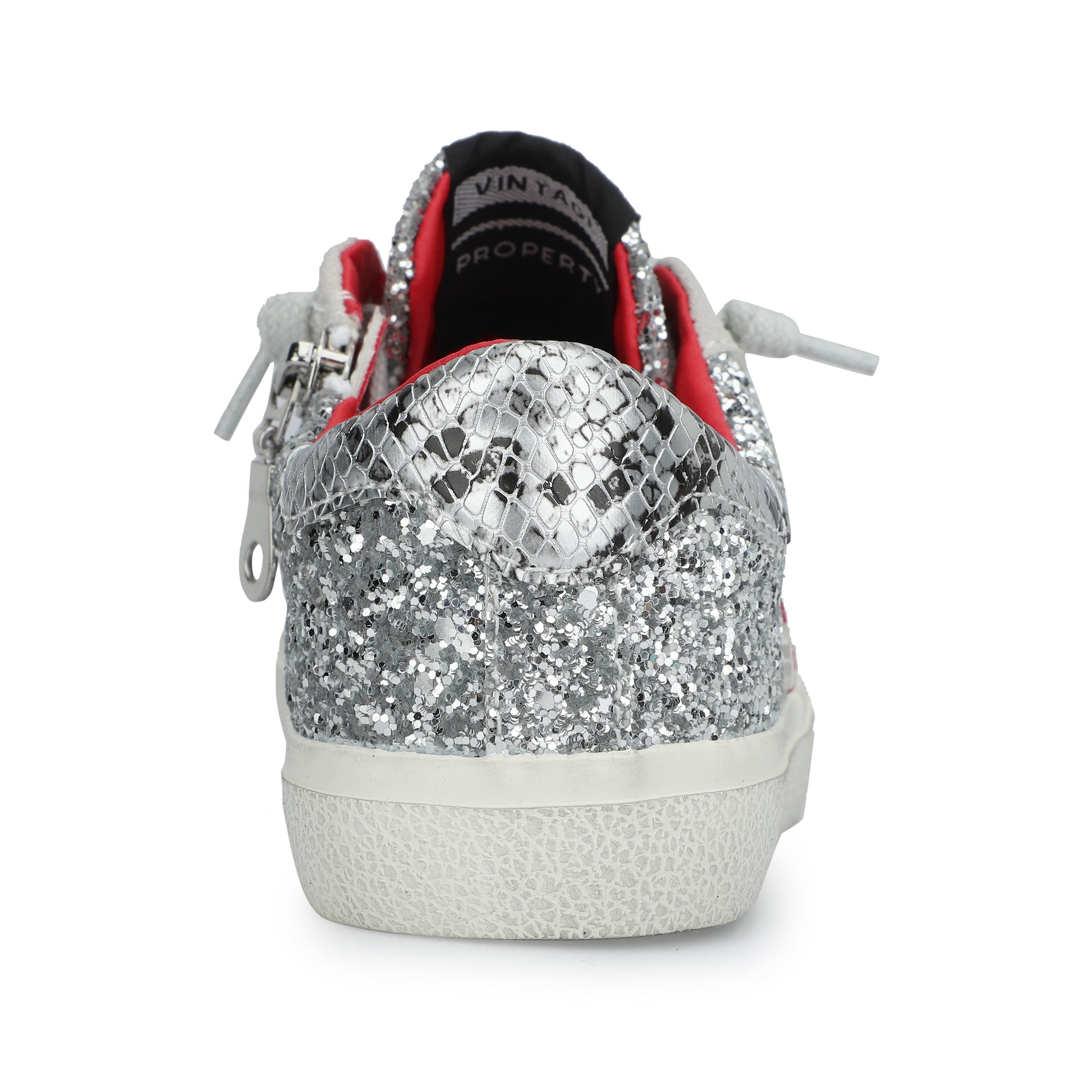SILVER RED Vintage Havana KIDS CHARLOTTE - SILVER RED