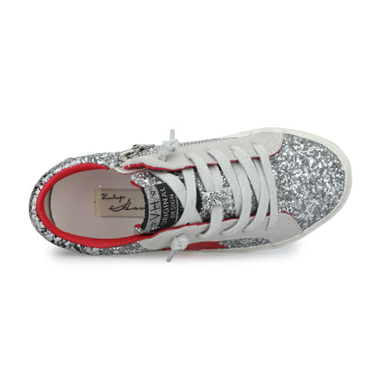 SILVER RED Vintage Havana KIDS CHARLOTTE - SILVER RED