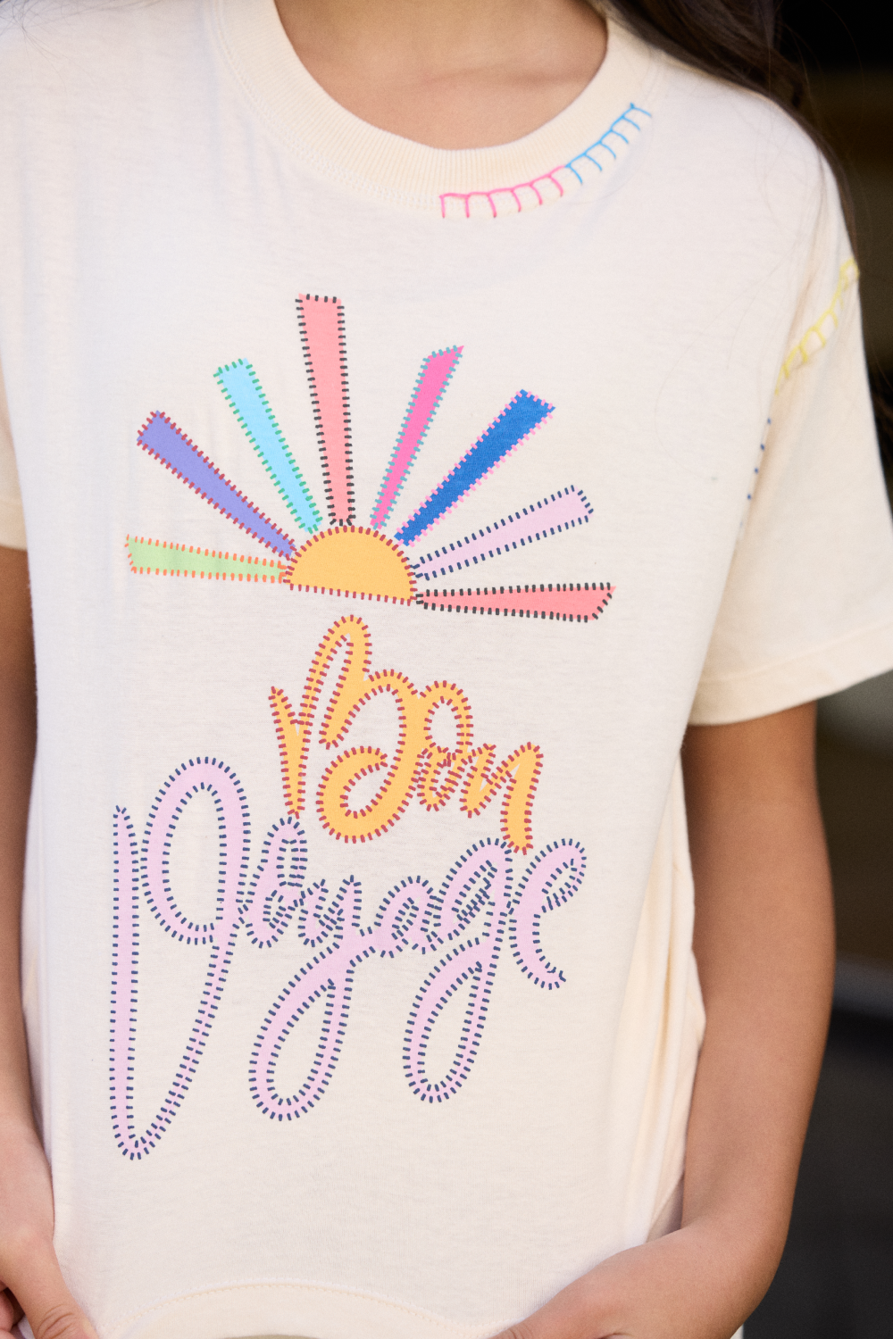 Vintage Havana Kids White Bon Voyage Stitch Tee