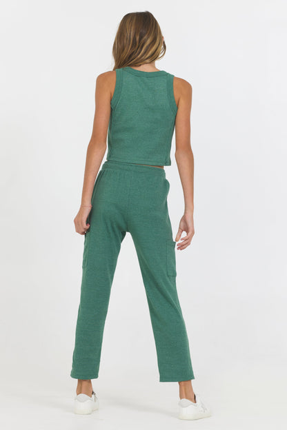 Hunter Green Vintage Havana Hunter Green ‘Love’ Notch Rib Tank