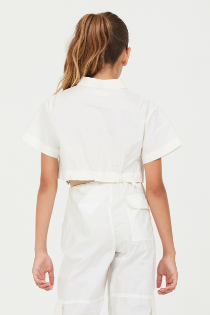 Vintage Havana Oyster Cropped Button Down
