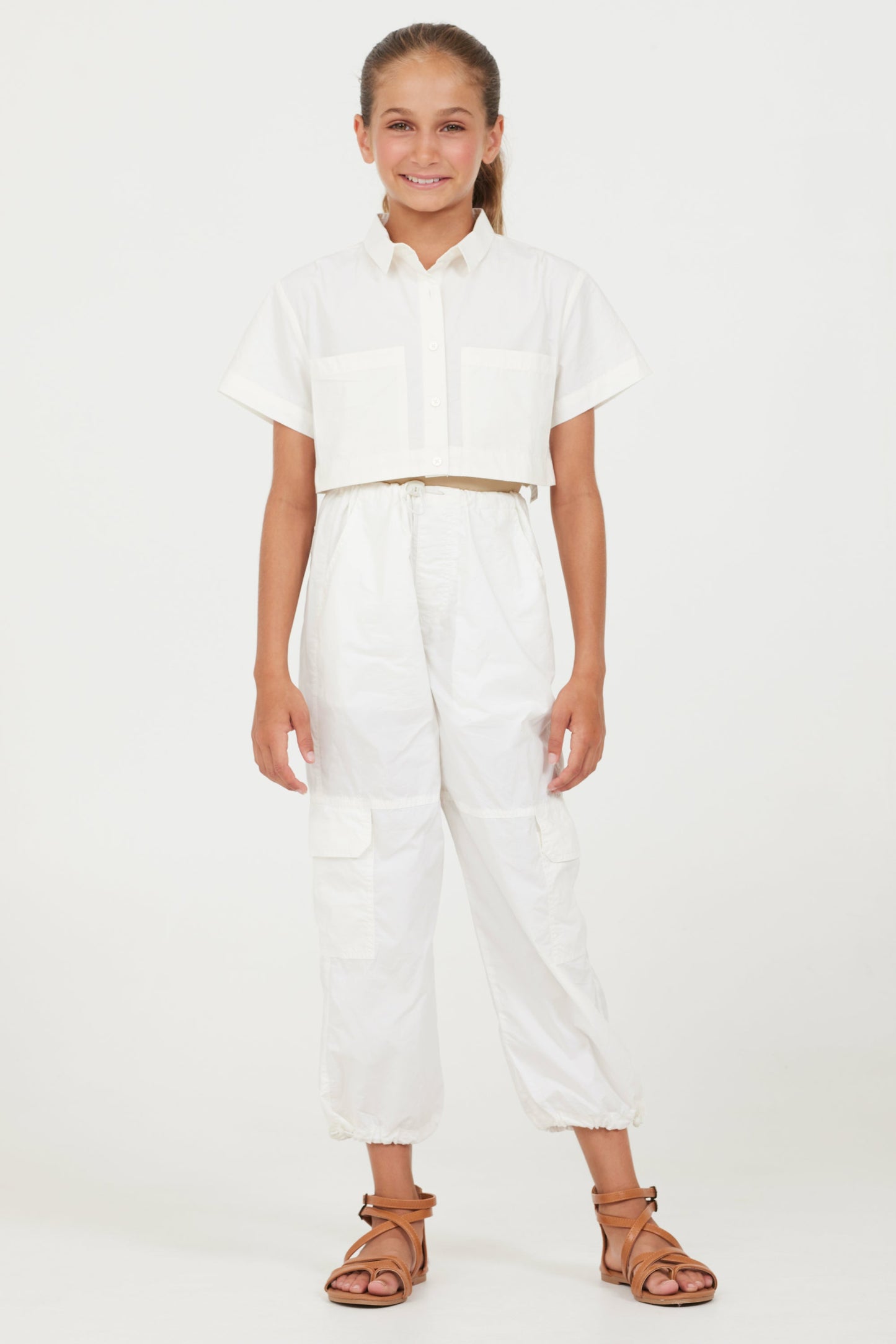 Vintage Havana Oyster Cropped Button Down