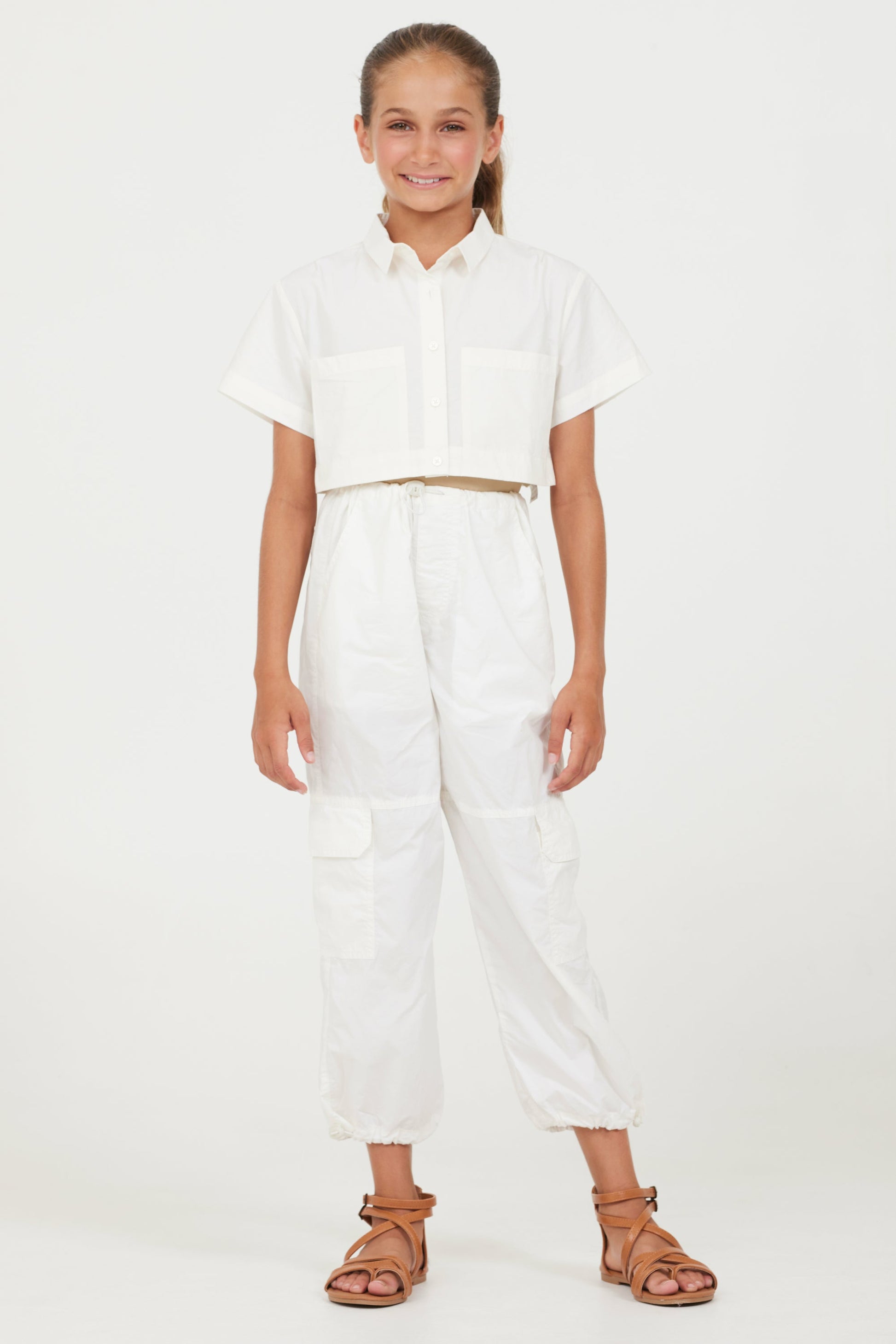 Vintage Havana Oyster Cropped Button Down