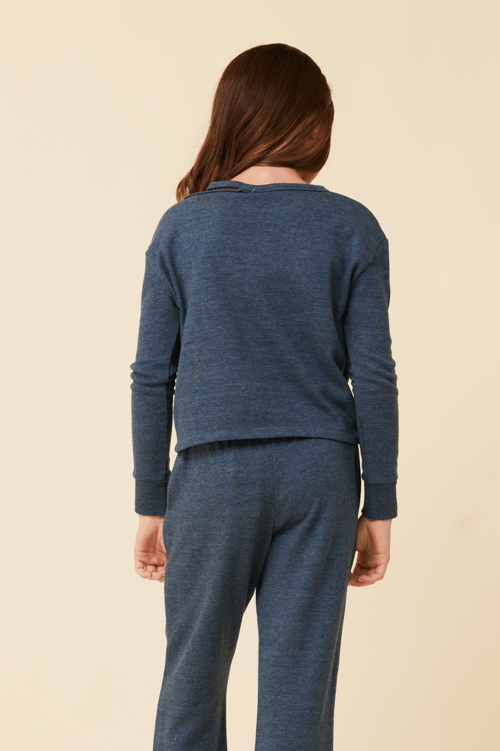 NAVY Vintage Havana Distressed Neckline Crewneck